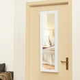 thumbnail image 2 of Costway Wall Door Mounted Mirrored Jewelry Cabinet Storage Organizer White, 2 of 10