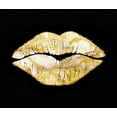 thumbnail image 2 of Lavoie, Tina 23x20 Gold Ornate Wood Framed with Double Matting Museum Art Print Titled - Latte Lips Lined With Gold, 2 of 4