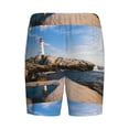 thumbnail image 4 of Picia Lighthouse Pajama Shorts for Men, Men's Pajama Bottoms, Sleepwear,Short Pajama Pants-, 4 of 9