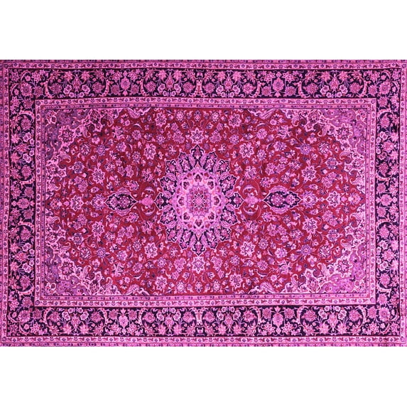 Ahgly Company Indoor Rectangle Medallion Pink Traditional Area Rugs, 2' x 5'