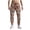 Beige, variant on HomeGardon Linen Pants Men Casual Fashion Elastic Waist Print Trousers Elastic Bottom of A Trouser Leg Long Pants,S-XXXL