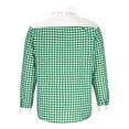 thumbnail image 4 of Blusa y camisa de manga larga con cuello vuelto para hombre, blusa informal de moda con botones y retazos, blusa de manga larga con cuello vuelto, blusa de poliéster para hombre, 4 of 5