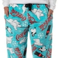 thumbnail image 4 of Coca-Cola Pajama Pants Coca-Cola AOP Coke Bottles Polar Bear Penguin Holiday Warm Plush Fleece Men's Pajama Pants, 4 of 7
