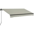 thumbnail image 1 of Outsunny 10' x 8' Patio Retractable Awning Sunshade Shelter, Light Grey, 1 of 10