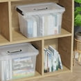 thumbnail image 7 of Cand 20 quart clear latching tote, 4 packs plastic storage boxes for organising, 7 of 7