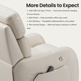 thumbnail image 4 of COLAMY Ascend Dual Motor Power Lift Recliner Chair with Massage and Heat for Elderly People, USB Charging Ports, Beige, 4 of 12