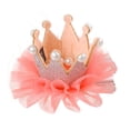 thumbnail image 2 of SPRING PARK Pet Cat Dog Crown Decor Delicate Hat Anti-fall Headgear for Small Animals Puppy Costume Hairpin Decor, 2 of 7