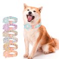 thumbnail image 3 of Dog Collar Strap Flower Adjustable Cotton Dog Collar Safety Soft Pet Collar Girl Dog Collar Flower, 3 of 5