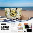 thumbnail image 5 of Daiia Daisies And Wildflowers Beach Travel Bag - Water-Resistant Beach Bag, Lightweight Tote with 7 Pockets for Women and Men - Gym,Pool,Camping,Reusable Grocery Bag, 5 of 7