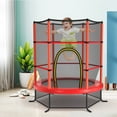 thumbnail image 3 of Gymax 55'' Recreational Trampoline for Kids Toddler Trampoline w/ Enclosure Net Red, 3 of 10