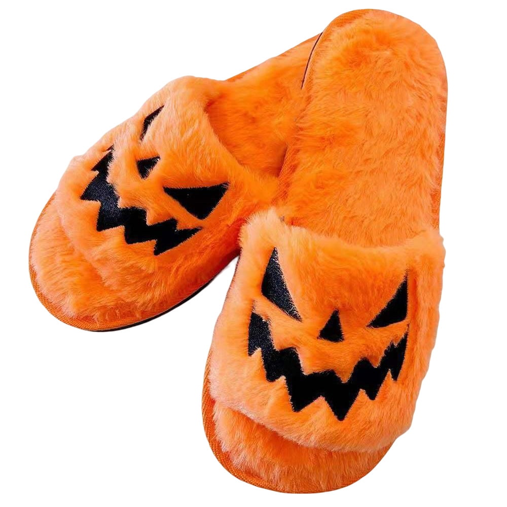 Hallowee Slippers Keep Warm Ladies Cotton Slippers for Day Halloween Gifts Orange 40 - Walmart.com
