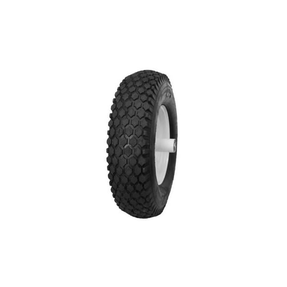 Wheelbarrow Tire Assembly, 4.10/3.50-4, 4PR Stud Tire and Wheel