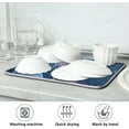 thumbnail image 7 of Sea Jellyfish Dish Drying Mat for Kitchen Counter, Ultra Absorbent Reversible Microfiber Dishes Drying Rack Pad Heat-resistant Mats 18x24in Home Decor, 7 of 7