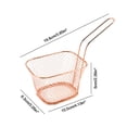 thumbnail image 2 of Holloyiver Wire Fry Basket, Stainless Steel French Fry Chips Baskets Net, Rectangle Wire Mesh Frying Serving Food Presentation Tableware for Chips, Onion Rings & Chicken Wings (Rose Silver), 2 of 7
