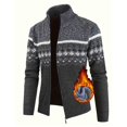 thumbnail image 2 of Men's Sweaters Pullover Men's Pullover Sweater with StandUp Collar and Elastic Knit Knit Sweater Men, 2 of 6
