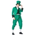 thumbnail image 3 of Seasons Men St. Patrick's Day Costume Green Leprechaun Costume Suit Victorian Tailcoat Jacket, XL, 3 of 6
