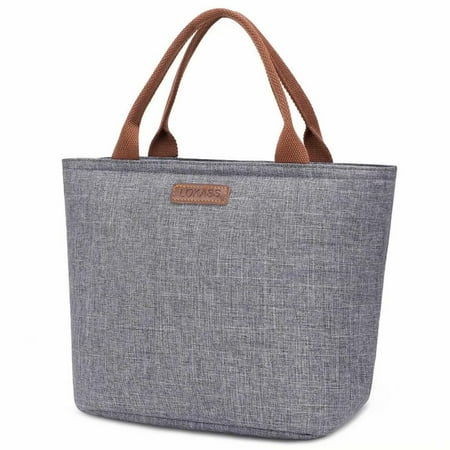 Lokass Lunch Bag Cooler Food Insulated Box Tote Picnic Heat Preservation Cold For Women S Students Work Office Grey