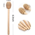 thumbnail image 5 of Jimin 4PCS Honey Mixing Stirrer, Wooden Honey Dipper, Smooth Honey Comb Stick, Honey Spoon Collecting Dispensing Drizzling Jam, 5 of 12