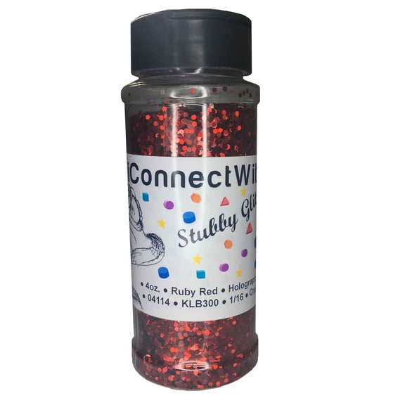 iConnectWith Glitter - Ruby Red, Stubby Holographic Glitter