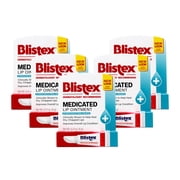 5 Pack Blistex Medicated Lip Ointment for Dryness and Cold Sores, 0.21oz Each