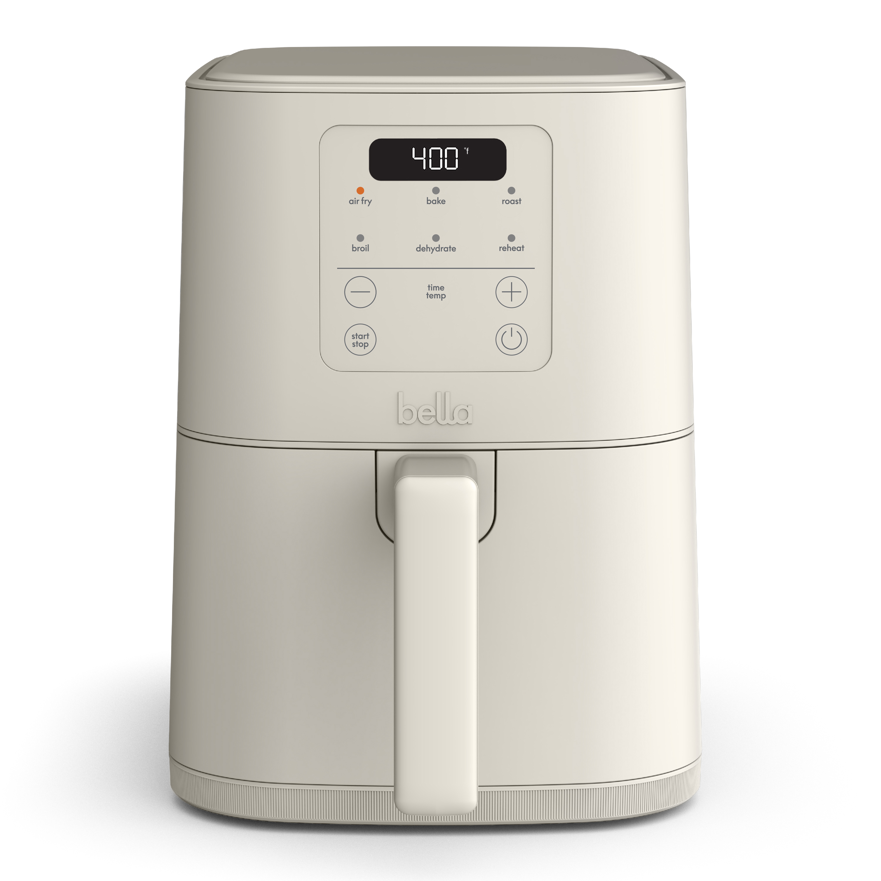 bella 4 Qt Slim Digital Air Fryer with EverGood™ Ceramic Nonstick Coating, 6 Preset Cooking Options, Oatmilk