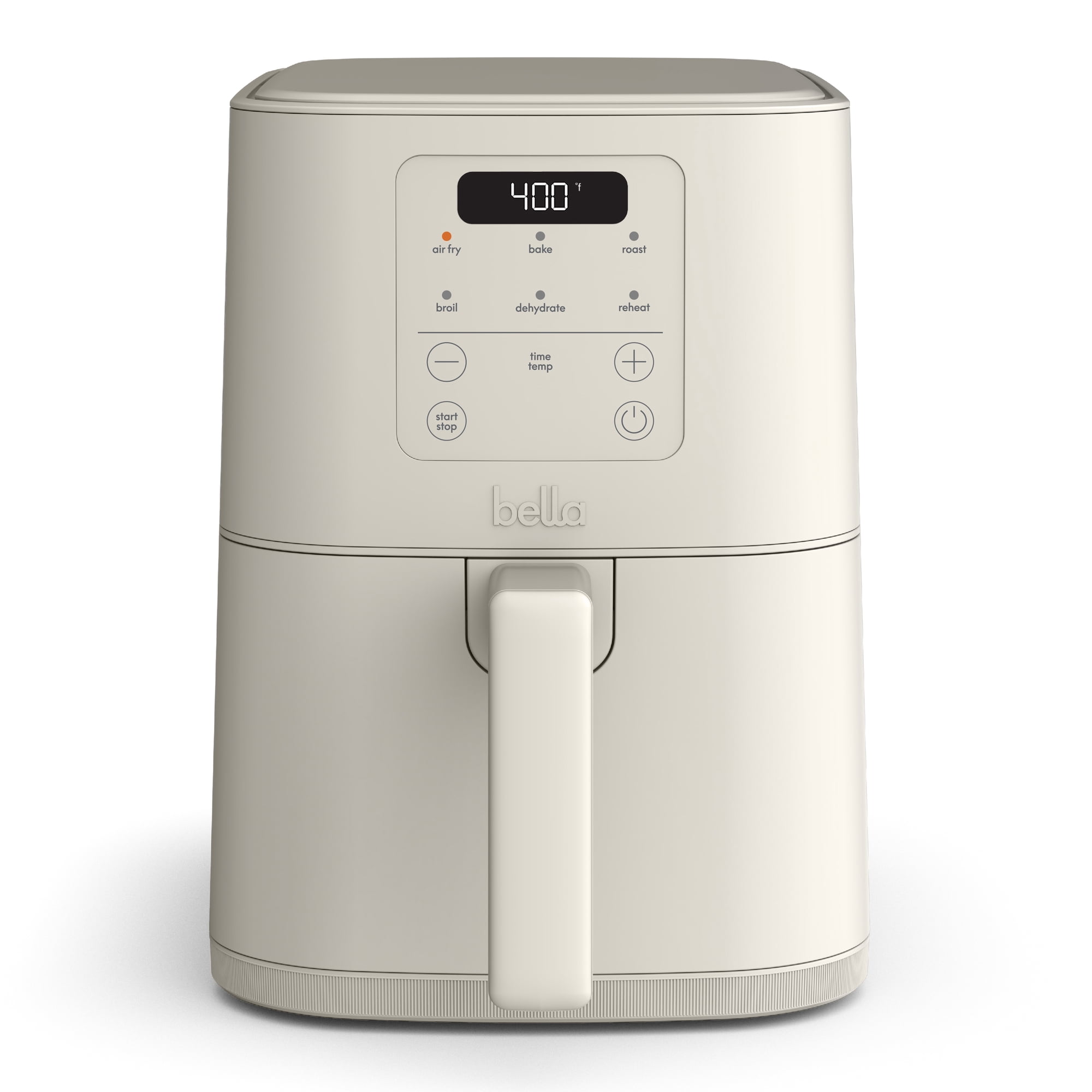 bella 4 Qt Slim Digital Air Fryer with EverGood™ Ceramic Nonstick Coating, 6 Preset Cooking Options, Oatmilk