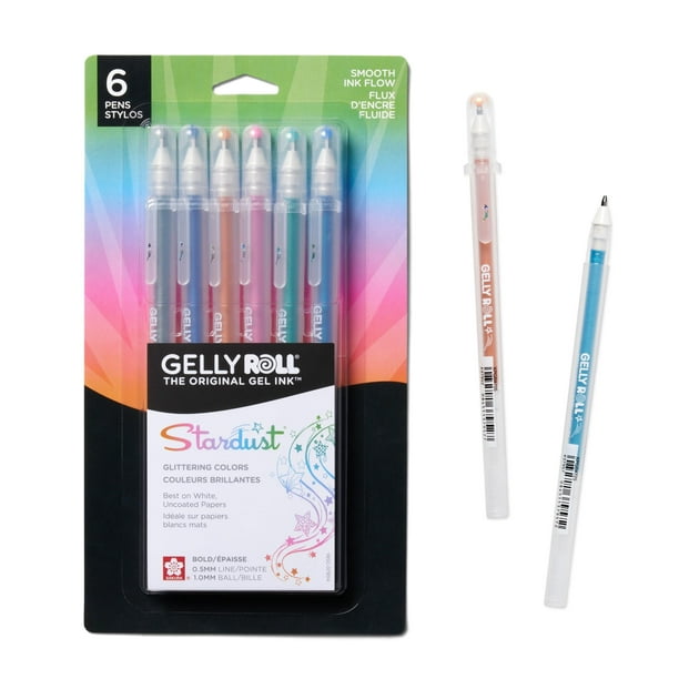 Bolígrafos de gel Sakura Gelly Roll Stardust con purpurina, paquete de 6