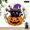 10x10in, variant on ZFLMY 1pc Witch Cat Pumpkin Candy Corn Cartoon Theme No AA Battery Lncluded, 10 inch Wall Clock Battery Operated Lobby Corridor Dining Room Bedroom Office Classroom