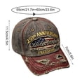 thumbnail image 3 of 250 Anniversary USA Hat United States 1776–2026,Distressing Patriotic Baseball Cap, Unisex July 4th Freedom Hat Gray, 3 of 9