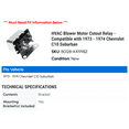 thumbnail image 2 of HVAC Blower Motor Cutout Relay - Compatible with 1973 - 1974 Chevy C10 Suburban, 2 of 2