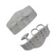 thumbnail image 3 of 2 guantes de gimnasio para levantamiento de pesas para hombres y mujeres, agarres de mano para culturismo. Gris, 3 of 9