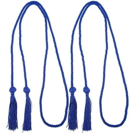 Uxcell Graduation Honor Cords 2Pcs - 67 Inch Sky Blue Polyester Braided Cord With Tassels