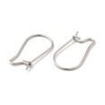 thumbnail image 2 of Tarnish Resistant 316 Surgical Stainless Steel Hoop Earrings Findings Kidney Ear Wires Stainless Steel color 21 Gauge 20x11mm Pin: 0.7mm 316 Surgical Stainless Steel, 2 of 4