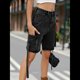 thumbnail image 5 of Bermudas Holgadas Y2K para Mujer con Múltiples Bolsillos, Pierna , Hasta la Rodilla, Pantalones Cortos Vaqueros, Ropa de Calle. Gris Negro L, 5 of 9
