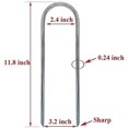thumbnail image 5 of Estacas de jardín extralargas de 25 cm en forma de U, de metal, resistentes, 5 of 5