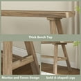 thumbnail image 4 of 39" Farmhouse Solid Wood Dining Bench, Narrow Entryway Bench Seating for Living Room Bedroom Indoor, 4 of 8