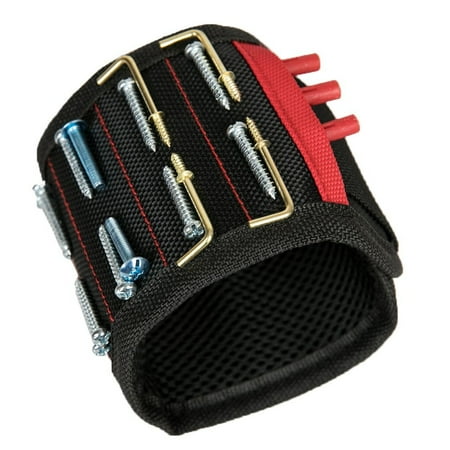 Qozary Magnetic Wristband With 15 Strong Magnets For Holding S Qozary Magnetic Wristband With 15 Strong Magnets For Holding S Nails Drilling Bits