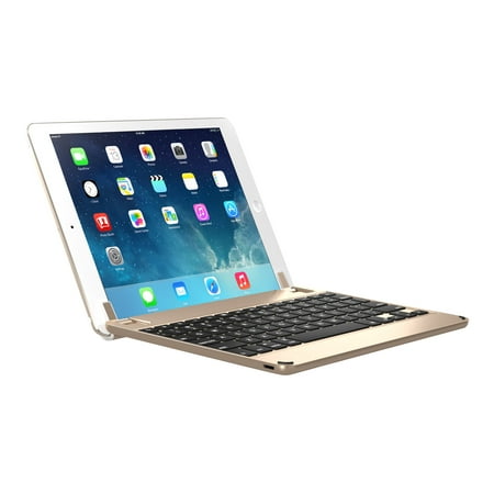 Brydge - Wireless Keyboard for Apple® iPad 9.7" (5th Gen), iPad 9.7" (6th Gen), iPad Pro 9.7", iPad Air 1 and Air 2 - Gold