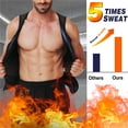 thumbnail image 2 of Kiwi Rata Men Sauna Suit Workout Waist Trainer Sweat Vest with Zipper and Adjustable Waist Trimmer Belt, 2 of 7