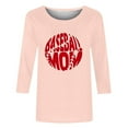 thumbnail image 3 of Baikeli Clearance Womens Tops Mother'S Day 3/4 Length Sleeve Tops for Women Casual Summer Pullover Crew Neck Shirts Loose Letter Printed Blouses Plus Size Tops, 3 of 5