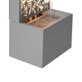 thumbnail image 5 of 30.71'' Metal Leaf Cutout Outdoor Water Wall Fountain with LED Lights, Modern Waterfall Feature for Patio Garden Backyard Decor,Light Gray, 5 of 9