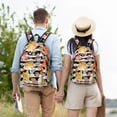 thumbnail image 4 of Saiise Sea Shell Print Laptop Backpack - Adjustable Shoulder Straps, Water-Resistant, Large Capacity, Stylish Design, Unisex for School, Office, Travel-Small, 4 of 5
