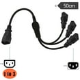 thumbnail image 5 of Single C14 to Multiple C13 Power Wire Y Type Splitter Adapter Cable Extension Cord for Computer, Monitor, Scanner UPS, 5 of 8