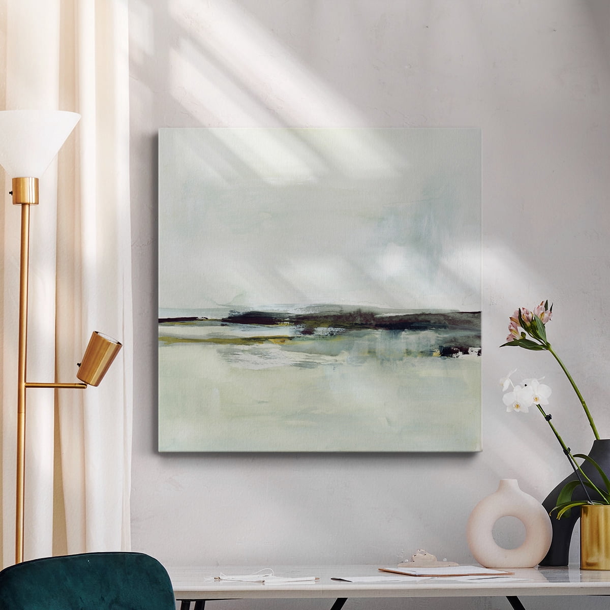 Wexford Home Sage Skies II-Premium Gallery Wrapped Canvas, 16" x 16" - Ready to Hang