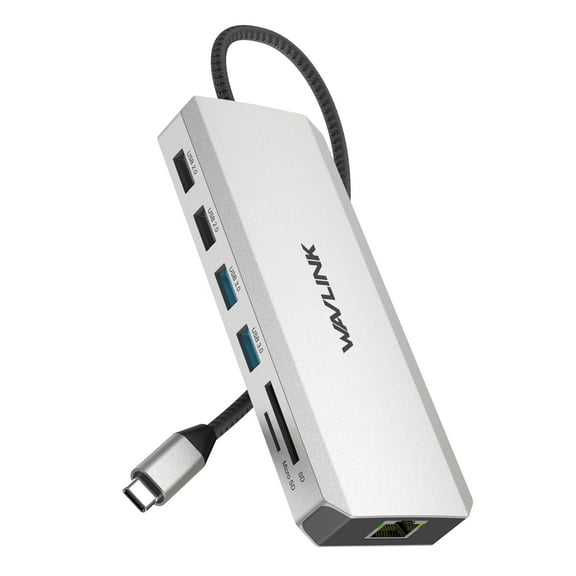 WAVLINK USB C Hub Triple Monitor, 12-in-1 Laptop Docking Station, Multiport Adapter with 4K HDMI, Dual 4K DP, 100W PD IN, 5Gbps USB3.0, USB2.0, RJ45, SD/TF Slots, Audio/Mic, forMacBook/Dell/HP/Lenovo