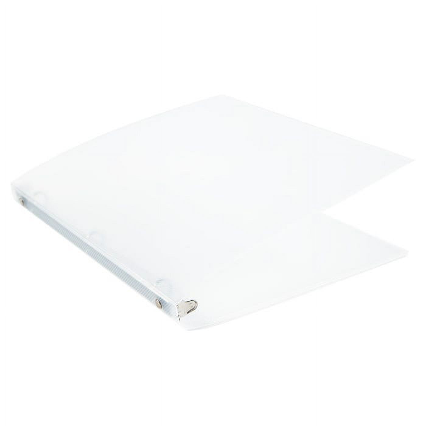 JAM Paper & Envelope Plastic Binder, 11.5 x 10.25 x 1/2 in, Clear, 1 Pack