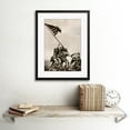 thumbnail image 2 of Iwo Jima WWII Marines Raising American Flag 1945 Iconic Photograph Cropped Joe Rosenthal Artwork Framed Wall Art Print 12X16 Inch, 2 of 3