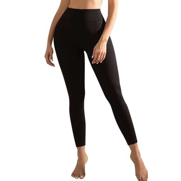 Athlemo Womens Soft Stretch High Waisted Leggings Long Workout Cycling Yoga Pant Fitness Black