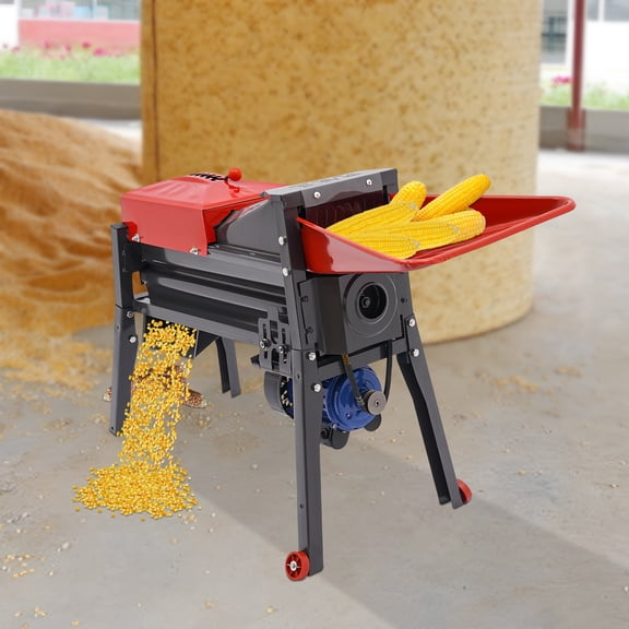 Freestanding  Electric Corn Thresher Sheller Threshing Stripping Machine Stripper Tool Black