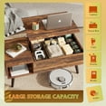 thumbnail image 6 of BOBOKY 39" Coffee Table for Living Room, Lift Top Coffee Table with Storage, Small Rising Wooden Dining Center Table with Storage Shelf & Hidden Compartment,Rustic Brown, 6 of 8